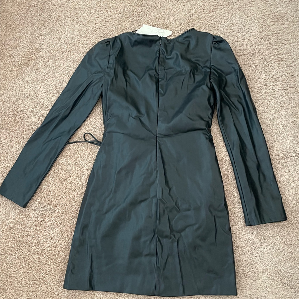 Zara Faux Leather Wrap Dress